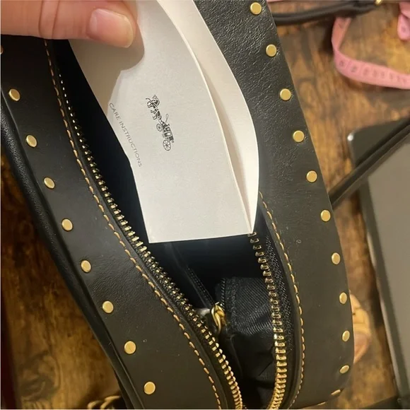 Coach Leopard Print Crossbody Bag - Black and Tan - Picture 12 of 12